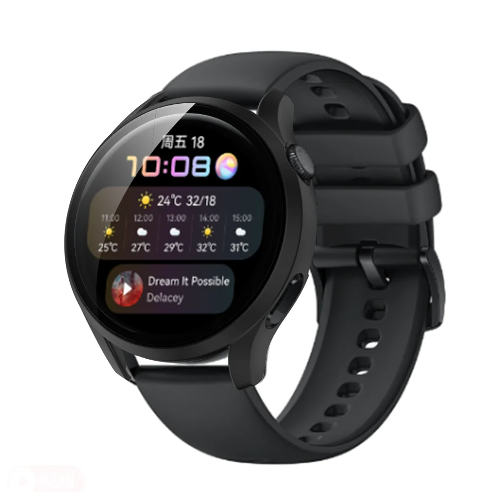 Smartwatch Beschermhoes Voor Huawei Horloge 3 Pro Full Screen Protector Shell Met Gehard Glas Voor Huawei Horloge 3 gevallen