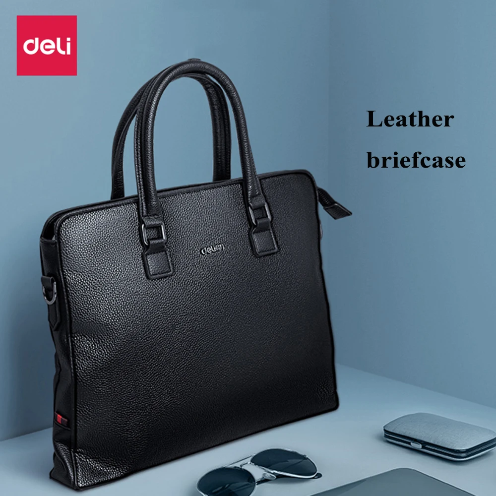 Deli 63757 PU leather Handbag Laptop portable bag Briefbag briefcase Fashion handbag briefcase