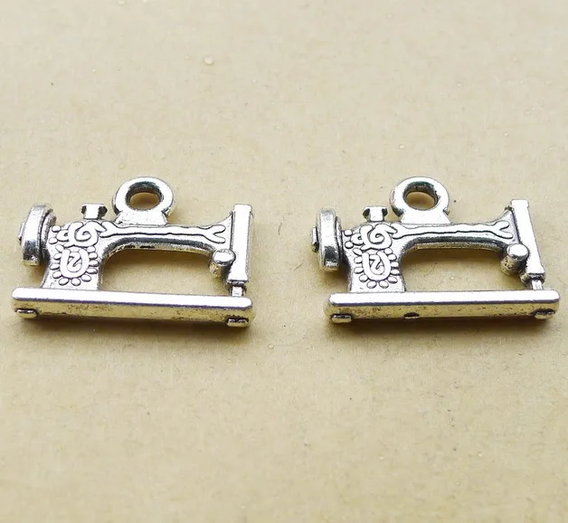 Newness 10 Pieces 15*20mm Mixed Alloy Antique Silver Color Sewing Machine Charms Pendant Accessory For DIY Jewelry Making