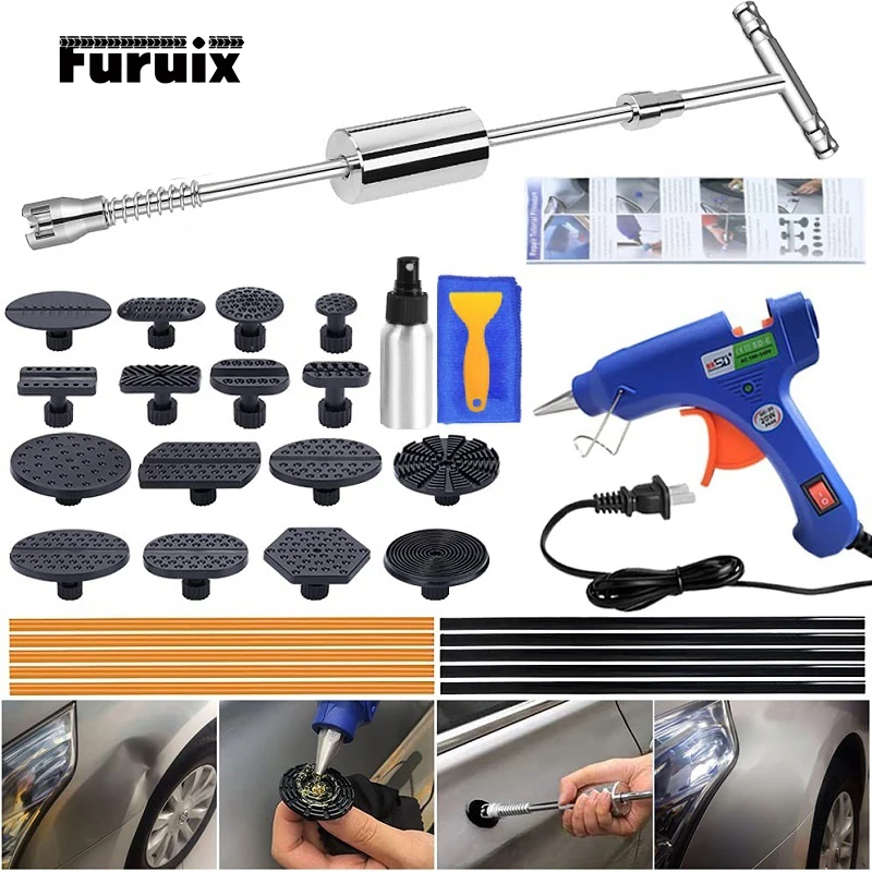 

33Pcs Car Dent Repair Tools Paintless Dent Removal Puller Kits for Auto Body Car Hail Damage and Door Dings Repair Tools