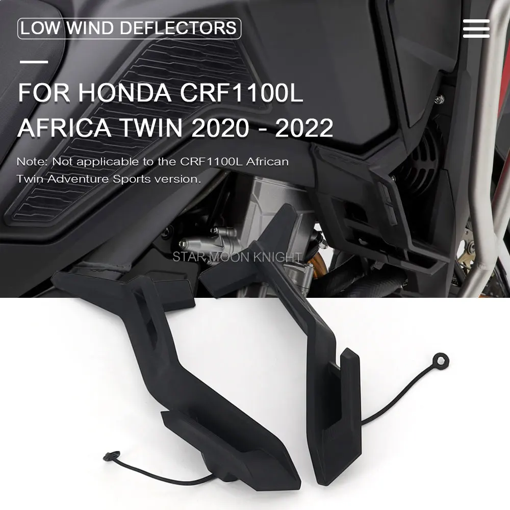 Motorcycle LOW Wind Deflectors Kit For Honda Africa Twin CRF 1100 L CRF1100 l crf 1100L CRF1100L 2020 2021 Africatwin Deflector