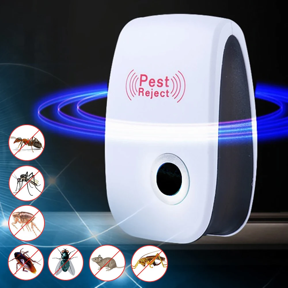 1Pcs Pest Reject Ultrasound Mouse Cockroach Repeller Device Insect Rats Spiders Mosquito Killer Pest Control Household Pest