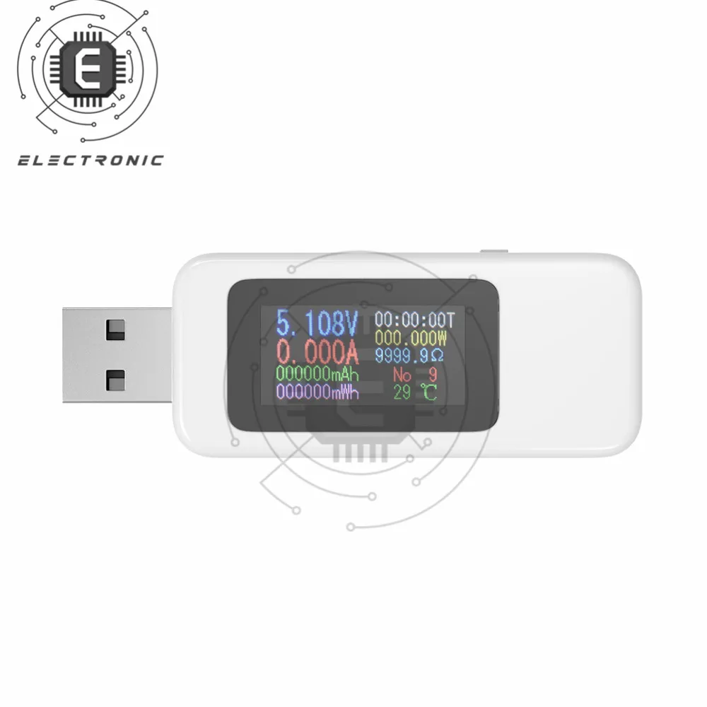 Индикатор заряда внешнего аккумулятора 4-30 в USB цветной экран цифровой дисплей индикатор заряда напряжения тока