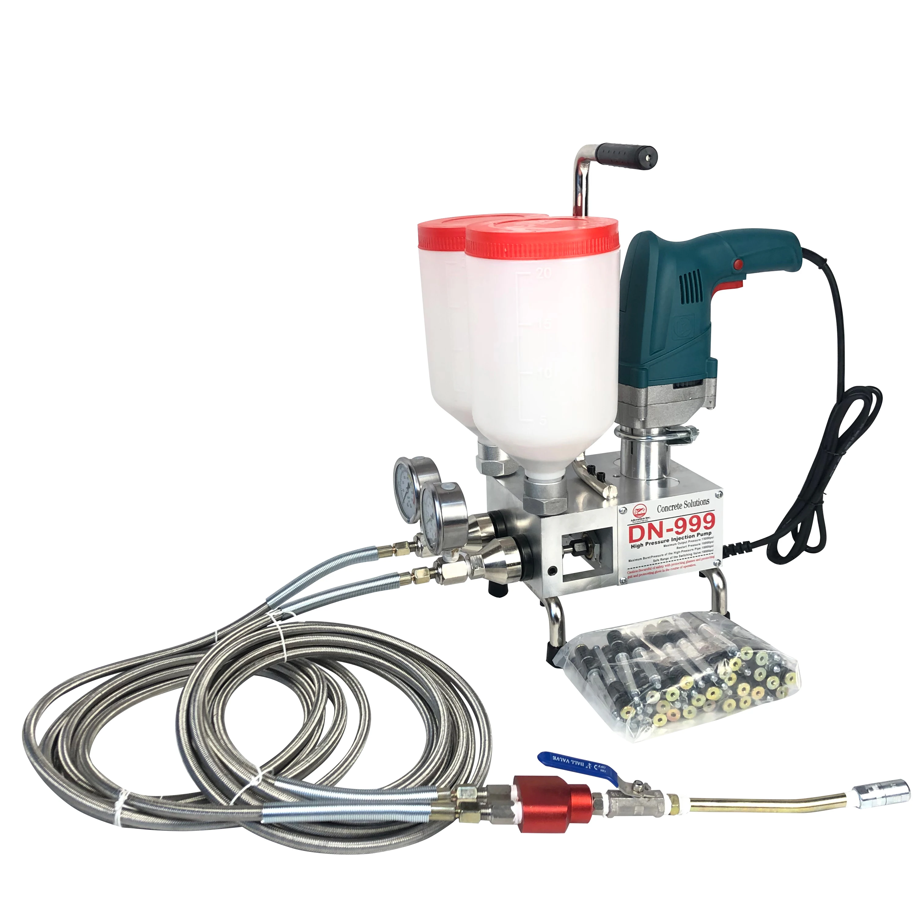 2021 SLAB LIFT Dual Element! Water Stop Premium Epoxy Injection Pump Polyurethane Foam Crack Repair Concrete