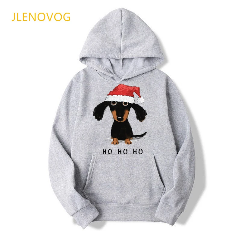 Cute Dachshund Dog Love Cartoon Print Hoodies Women Clothes 2021 Funny Sweatshirt Femme Harajuku Kawaii Winter Tracksuit