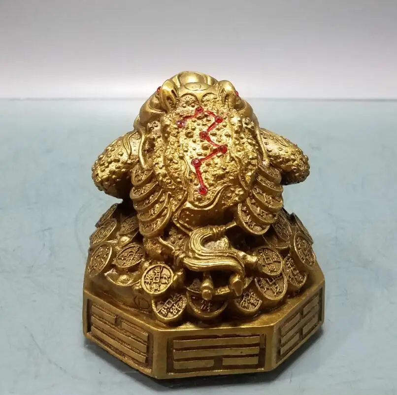 China brass three foot gold toad small crafts statue