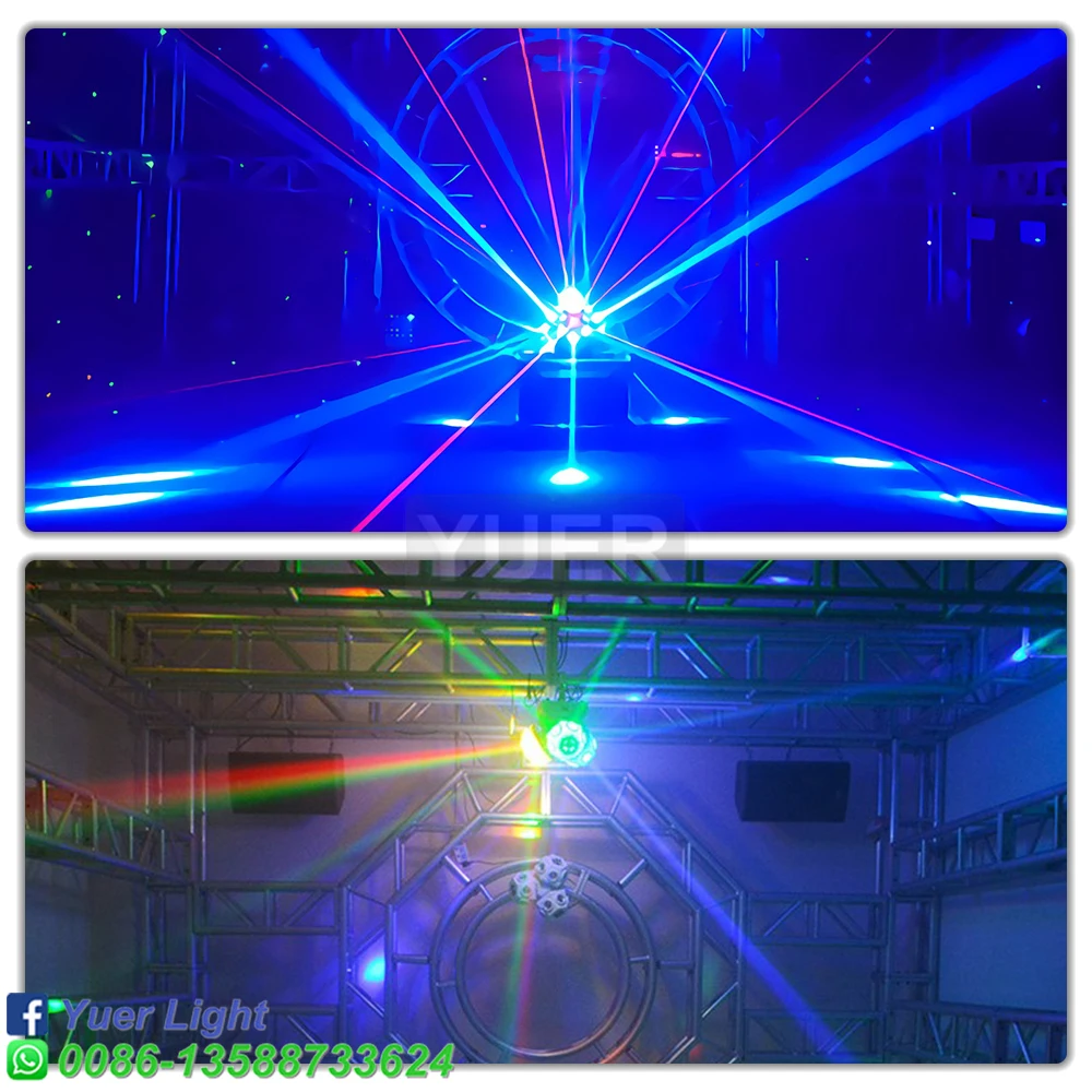 3 Heads Beam RGB Laser Stage Lighting Projector 18x10w RGBW 4IN1 LED Beam Moving Head Light DMX512 DJ Disco Xmas Party Lights