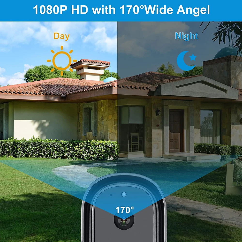 Tuya HD 1080P Video Doorbell WiFi  Camera,Work with Alexa, Google Home,Waterproof Doorbell with Motion Detection Smart Life App