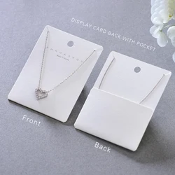 50pcs/lot New Style Stock Jewelry Necklace Bracelet Display Card Label Tags with Paper Pocket Bag DIY Accessories
