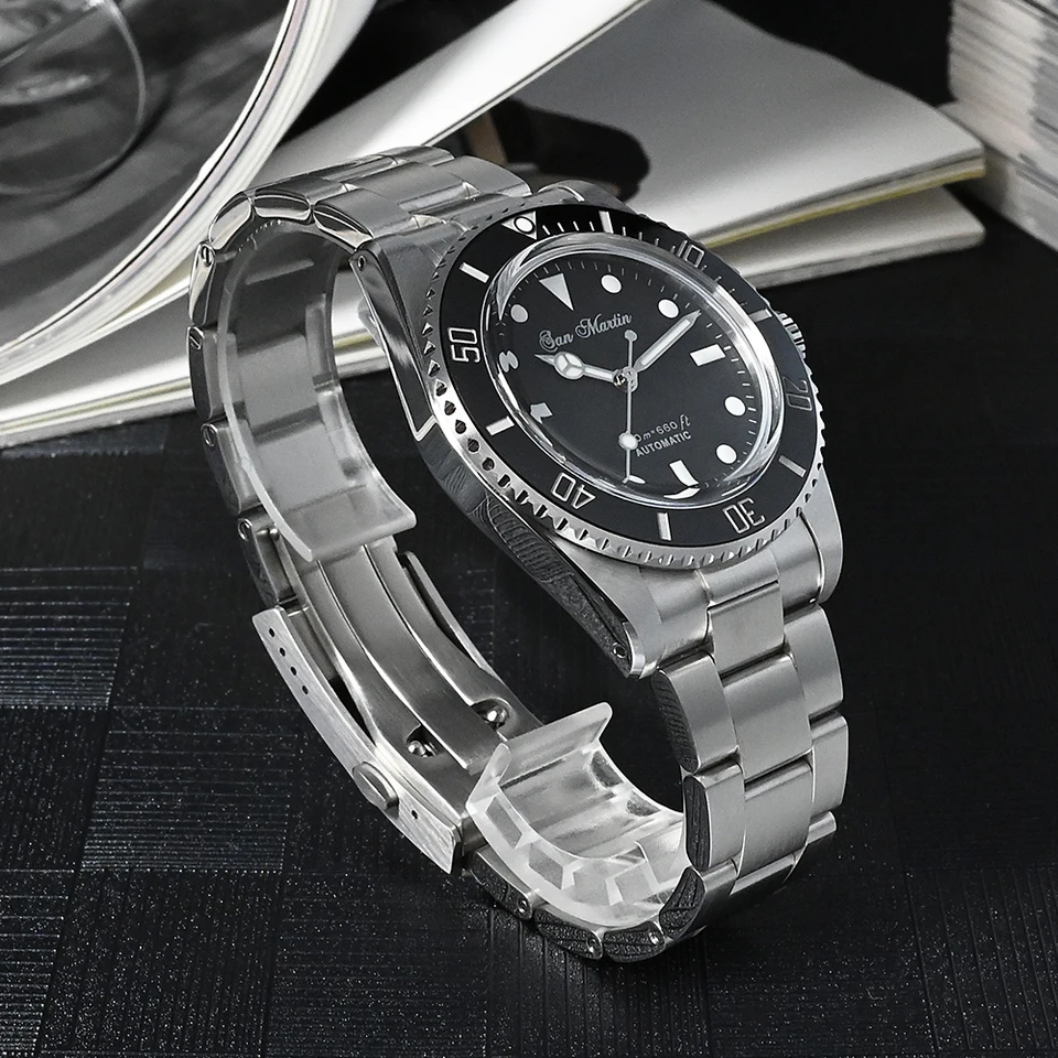時計 SAN MARTIN automatic San martin-メンズウォッチ,自動巻き,機械式,自動巻き,サファイア