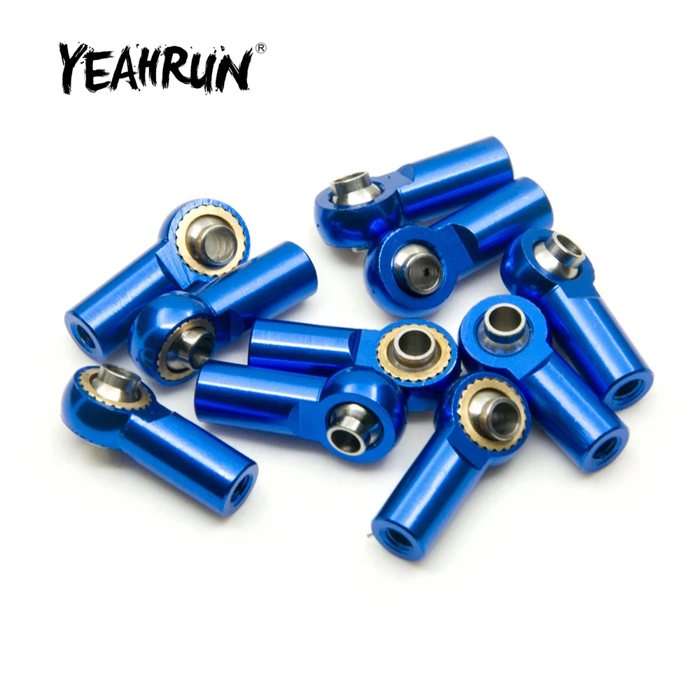 YEAHRUN 10Pcs metallo lega di alluminio M3 testa a sfera supporto giunto terminale asta di collegamento per 1/10 RC auto camion Buggy Crawler