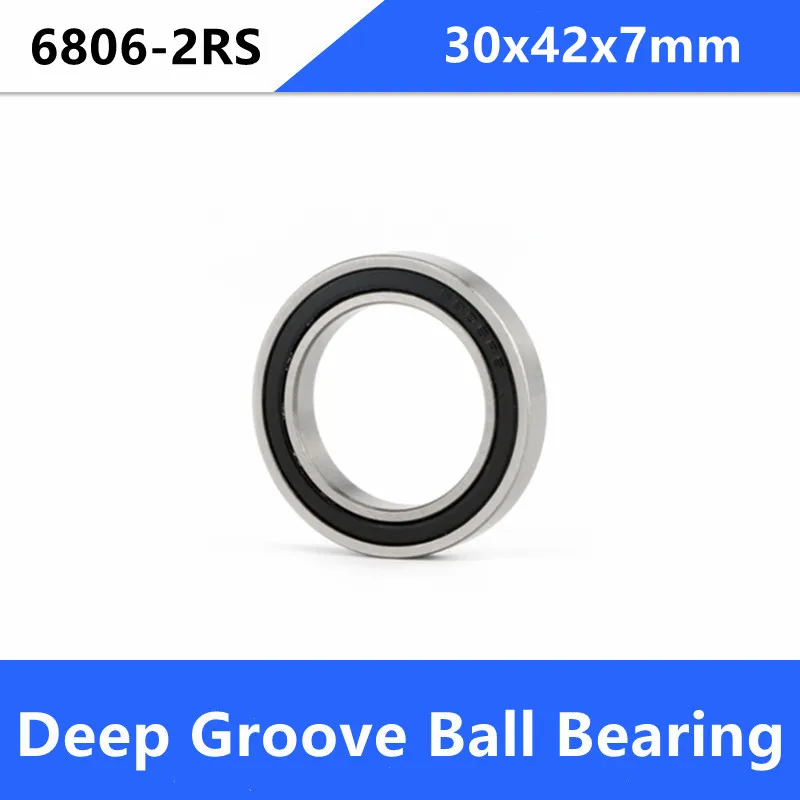 20pcs/lot  6806-2RS  thin wall bearing  6806  6806RS  61806-2RS  rubber sealed deep groove ball bearings 30x42x7 mm