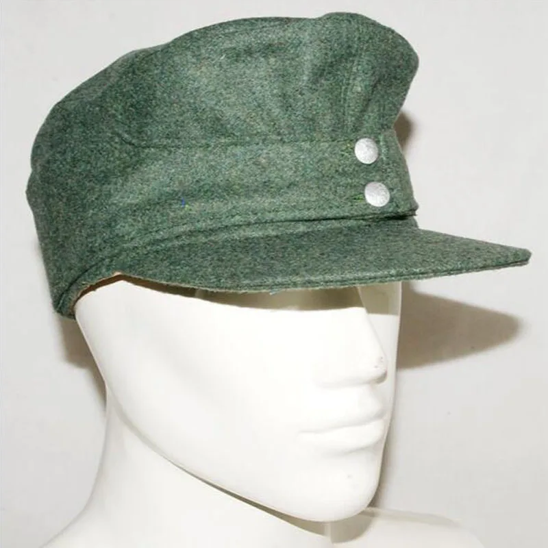 WWII WW2 German Elite EM WH Wool Panzer M43 Field Soldier Cap Hat Green In Size