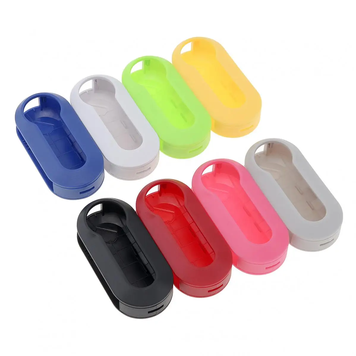 1 pc Car Key Shell Silicone Straight Plate Auto Keys Case Protector Holder Fit for Fiat 500 Panda Punto Bravo