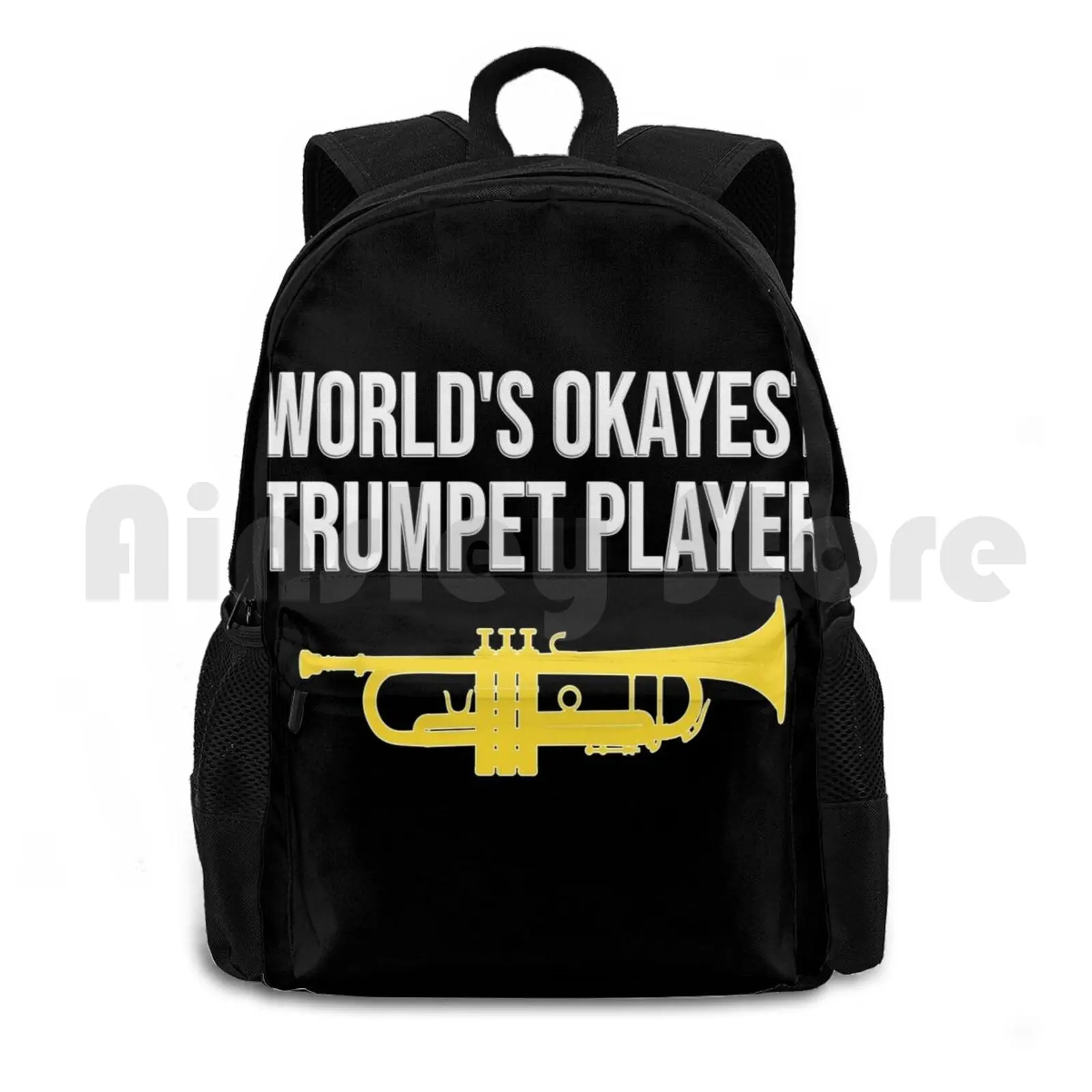 

World's Okayest Trumpet Player , Funny Trumpet Gift Idea Outdoor Hiking Backpack Riding Climbing Sports Bag Trumpet Trumpeter