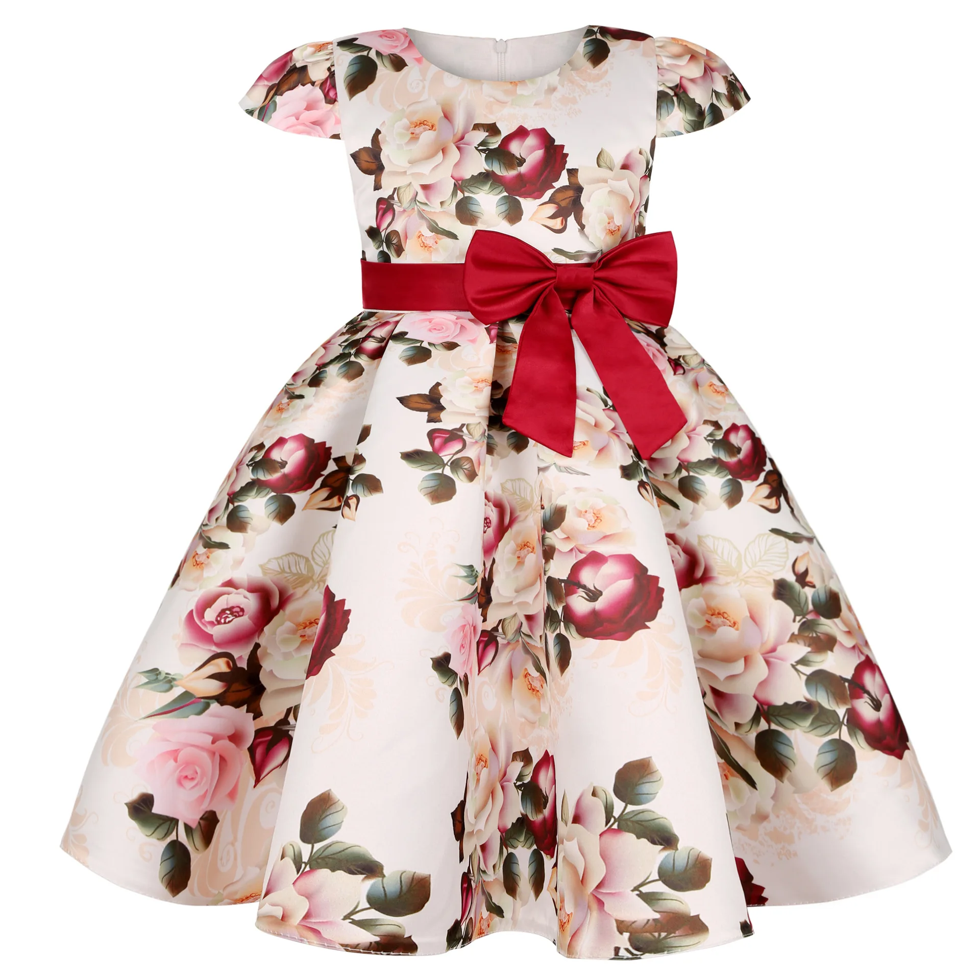 New Girls Kids Flower Elegant Causal Princess Party Dresses Children Clothing Christmas Birthday Wedding Party Baby Girl Dress