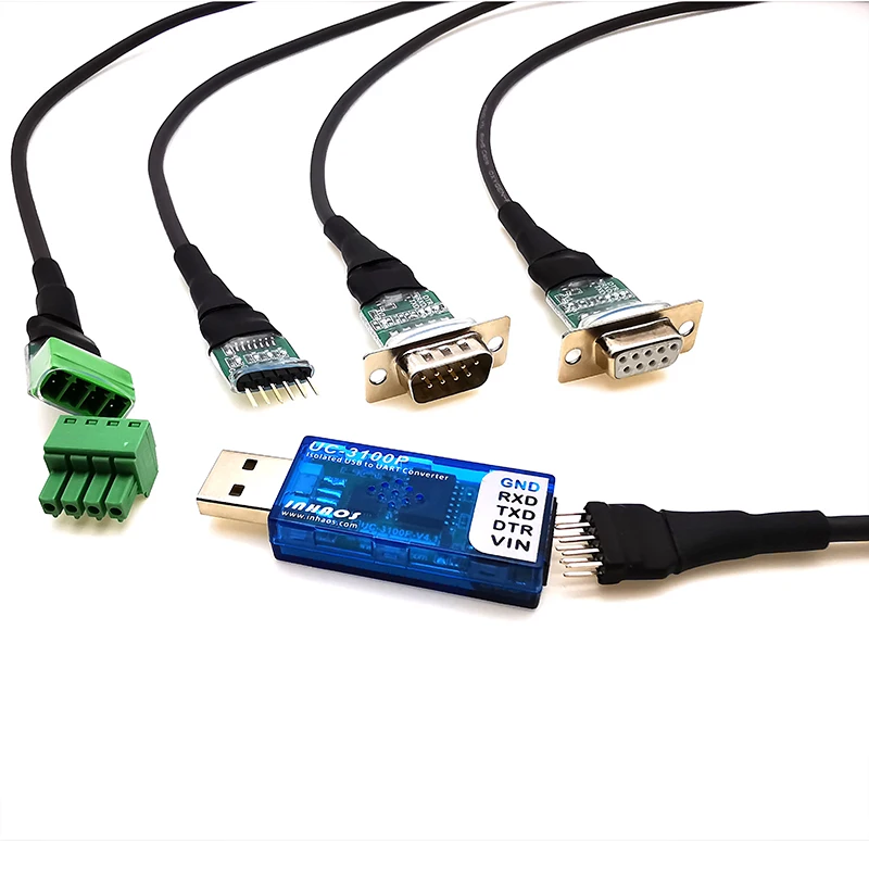 UC-3100P Isolated USB to UART Convertor 1Mbps RS-232 RS-485 RS-422 DB9 For Arduino Android Windows Linux Mac OS 3750V All in one