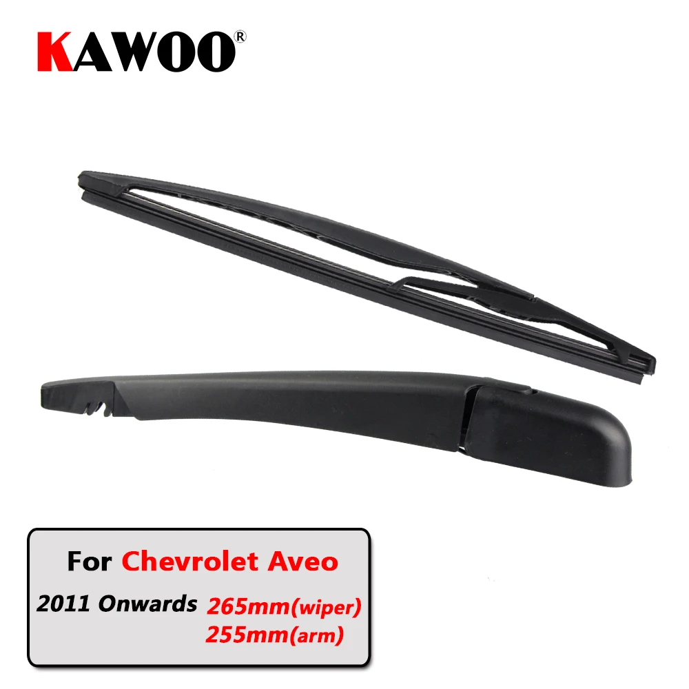 KAWOO Car Rear Wiper Blade Blades Back Window Wipers Arm For Chevrolet Aveo Hatchback (2011 Onwards) 265mm Auto Windscreen Blade