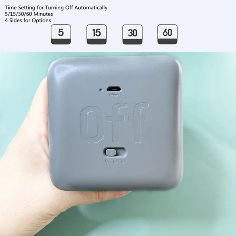 Luci notturne a LED ricaricabili tramite USB 4 modalità di temporizzazione 2 intensità di luce On and Off Lampade da tavolo a cubo portatili per la decorazione della casa