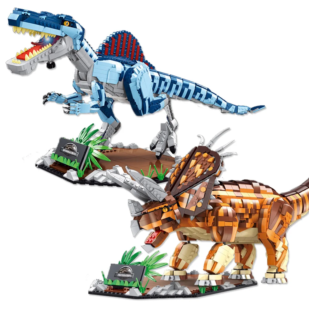 2000+PCS Large INDOMINUS REX Dinosaur Building Block Ceratosaurus Model Bricks Toys For Kids Friends Birthday Gifts Collection