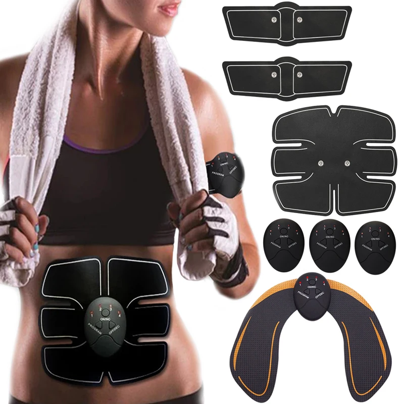 Abdominal Muscle Stimulator Hip Trainer Electric Massage Toner Body Slimming Exerciser Machine Workout Home Gym Fitness Equiment