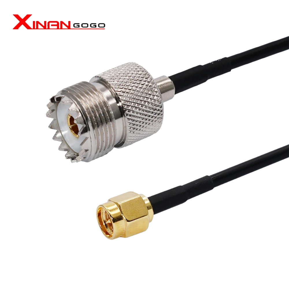  10PCS RF Coaxial cable SO239 UHF female to SMA male Straight type RG174 Cable 15CM Fast shipping