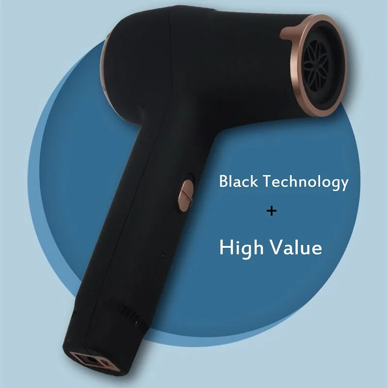 Wiederaufladbare Haar Trockner Drahtlose Tragbare Starke Power Barber Salon Styling Werkzeuge Heiß Kalt Elektrifizierte Batterie Haar Trockner