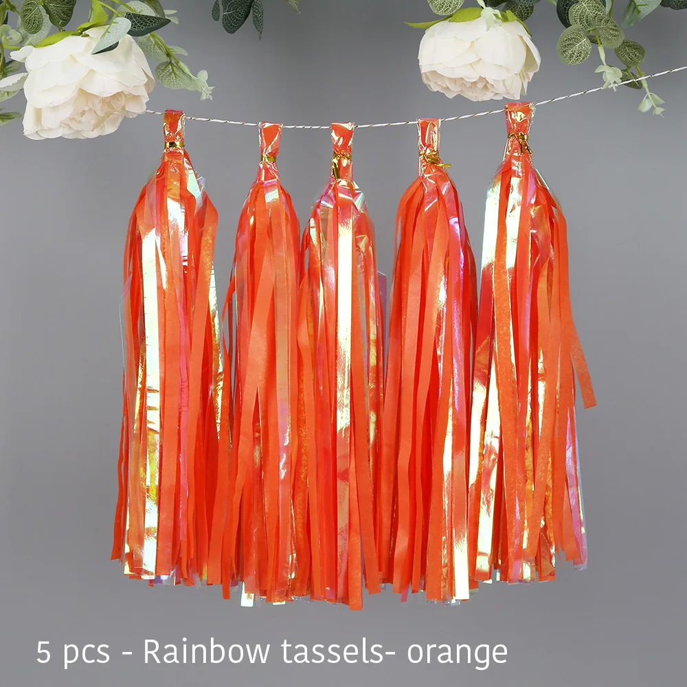 Roségold Schillernde DIY Seidenpapier Quastengirlanden für Babyparty Junggesellinnenabschied Hochzeit Geburtstag Party Dekorationszubehör – Detail 10