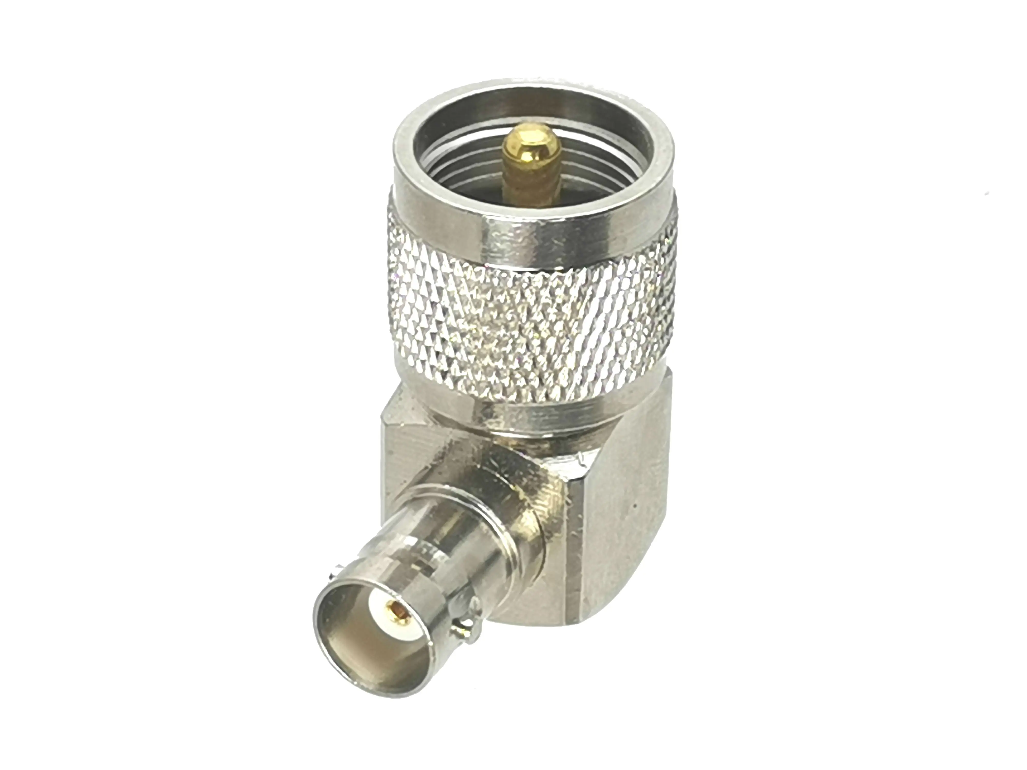 1pcs Adapter Connector UHF PL259 Male plug to BNC Female Jack Right Angle RF COAXIAL