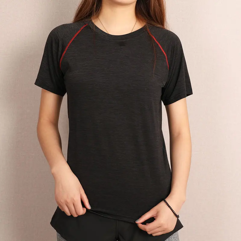 New Yoga Short Sleeve Women Shirts Training Sports Fitness Running Quick Dry T-shirt Gym Workout Clothing for Girls Plus Size