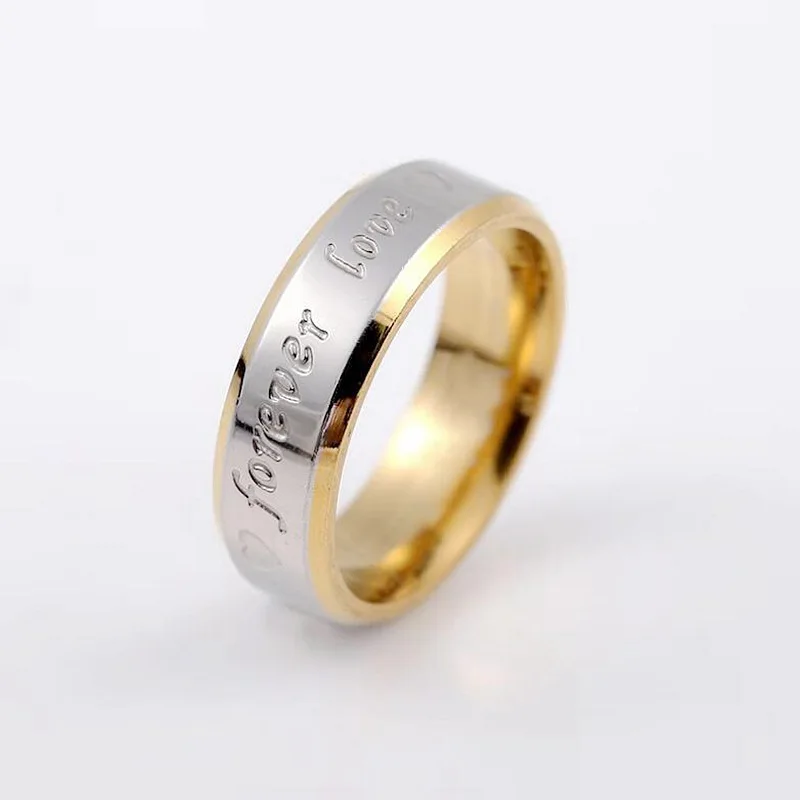 Unisex Men Women Fashion Couple Ring Steel Forever Love