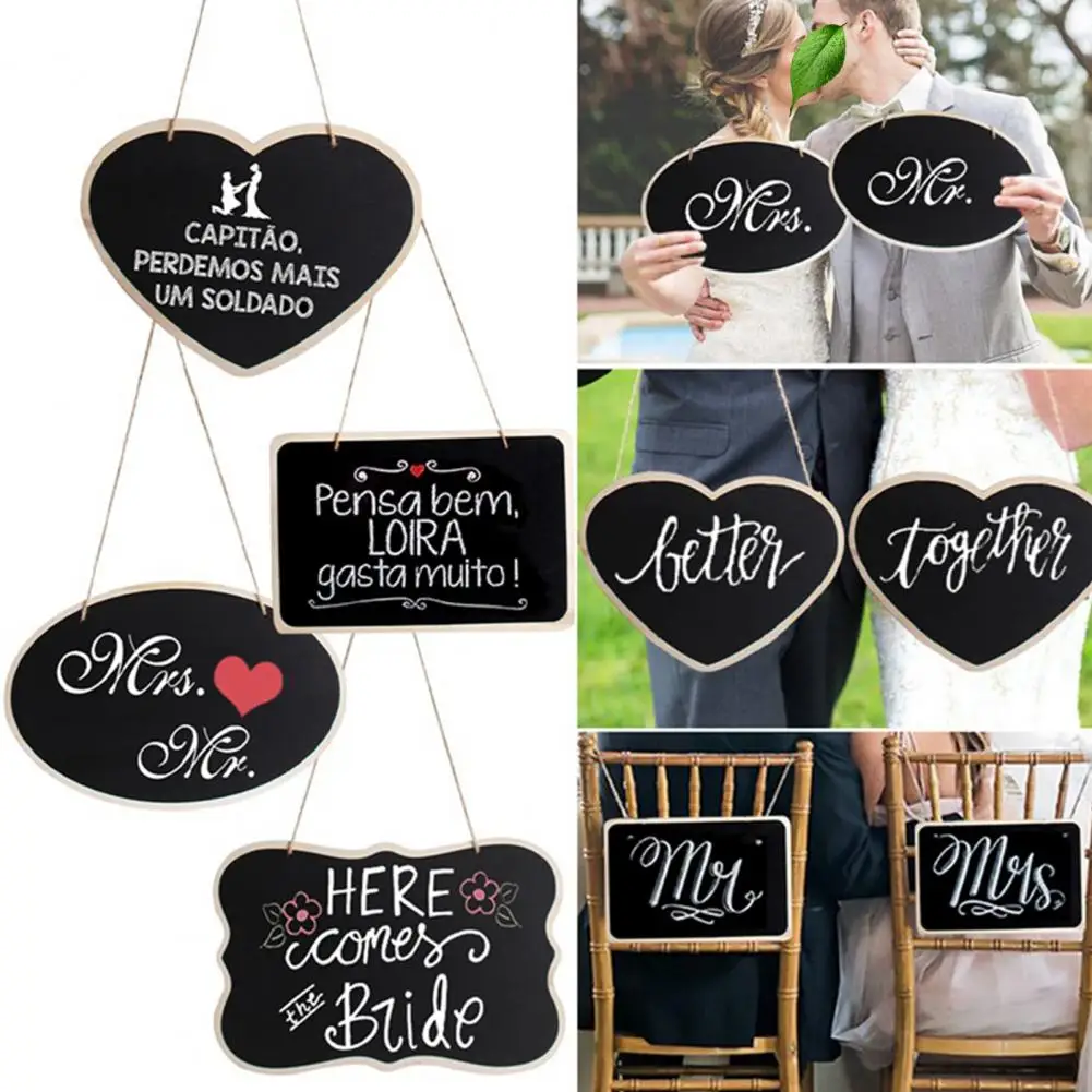 Decorative Chalkboard 4 Styles Mini Chalkboard Wood Reusable  Good Message Board Signs Special Event Chalkboard Decor