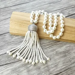 1Pcs Elephant /Leopard head charm Pendant CZ Micro pave Connector, Shell Pearl Beads Chain tassels Jewelry Necklace NKZH