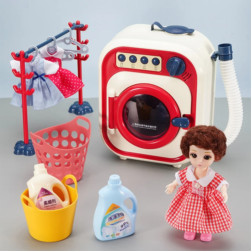 Con Trống Của Máy Giặt Đồ Chơi Bộ YY6011 Mô Phỏng Đầu Giáo Dục Đồ Chơi Đa Chức Năng Quay Nước