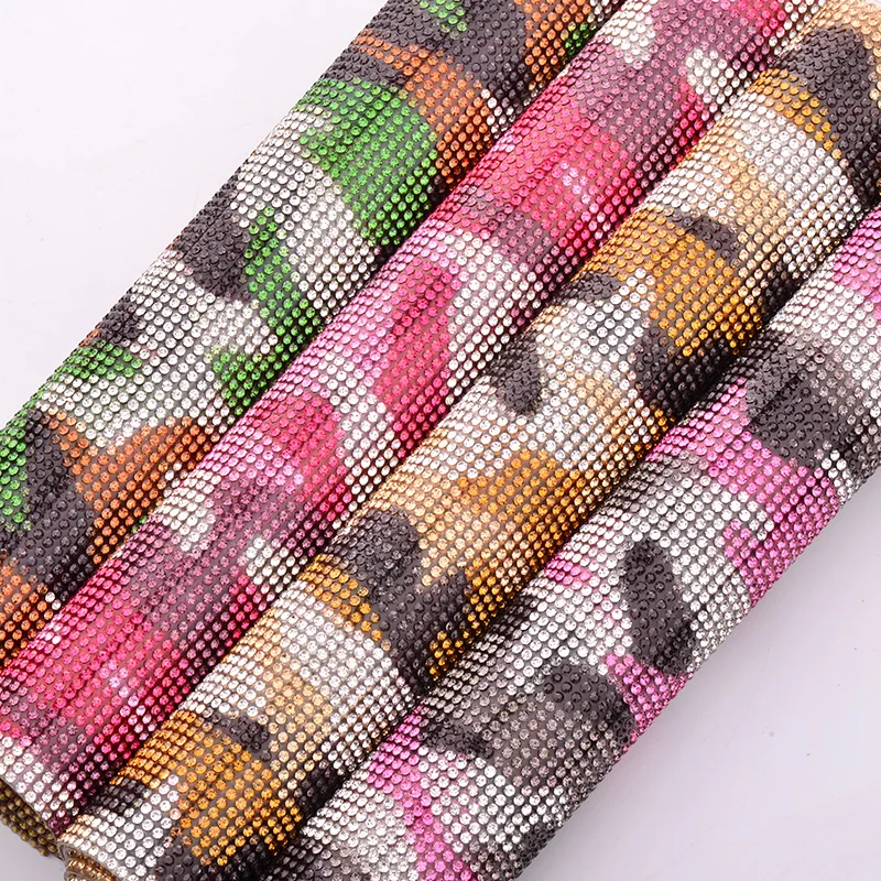 JUNAO 24x40cm Rainbow Crystal Fabric Self Adhesive Rhinestones Ribbon Glass Crystal Banding Beads Trim for DIY Jewelry Accessory image 5