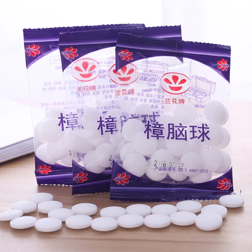 Натуральные шарики для мочек, репеллент от моли, камфорный шарик, бытовой шкаф, ящик для одежды, влагостойкий дезодоратор