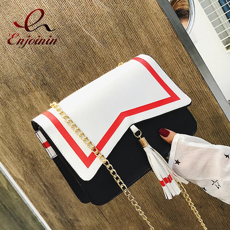 

Cute Tassel Purses and Handbags for Women Japanese Uniform Chain Shoulder Bag Girls Cosplay Crossbody Bag JK Messenger Bag