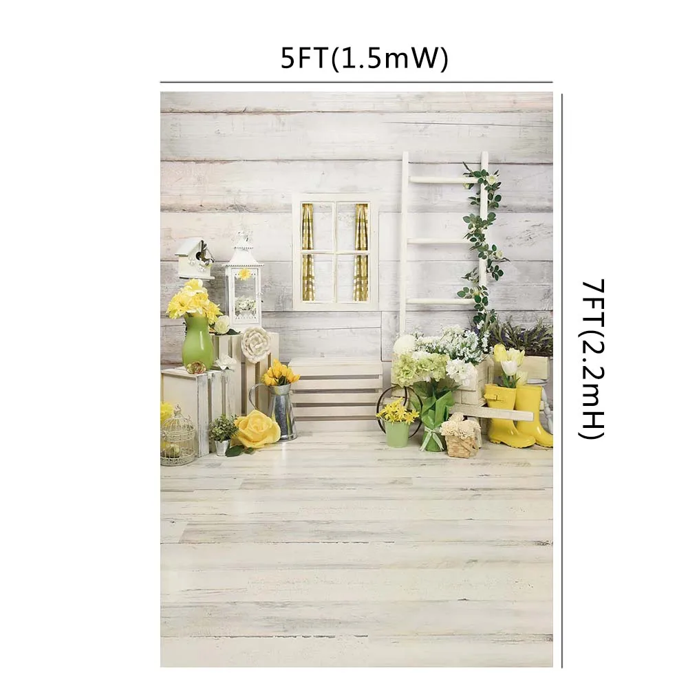 การถ่ายภาพพื้นหลังอีสเตอร์ดอกไม้ฤดูใบไม้ผลิไม้ฉากหลัง Photocall Photophone ถ่ายภาพ Prop W-4879