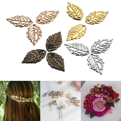 100pcs/lot 10x18mm Metal Leaves Shape Charms Necklace Pendant Findings For DIY Leaf Bracelet Jewelry Making Accessories Craft