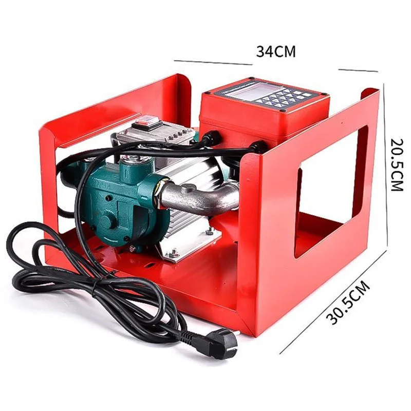 1500W Vehicle-mounted small fuel dispenser 12v24v220V oil pump large flow diesel pump automatic electronic metering Oil pump