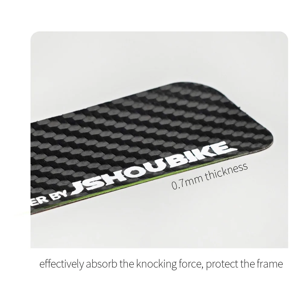 JSHOU BIKE Bicycle Chain Protection Sticker MTB Frame Anti-scratch Sticker Thickened Carbon Fiber Waterproof Cycling Accessories