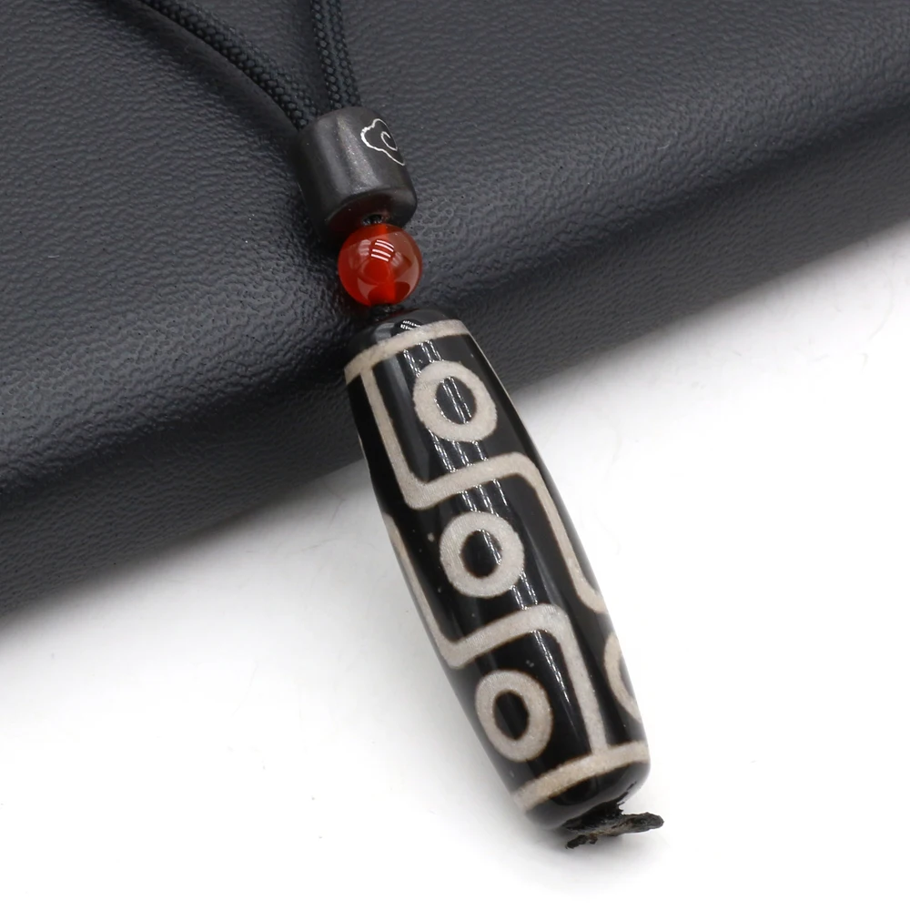 Hot Sale Natural Stone Tibet Dzi Pendants Reiki Heal Amulet Necklace Jewelry for Tribal Necklace Women Party Gifts