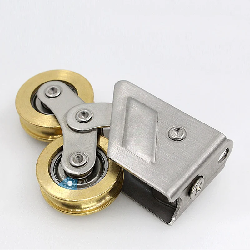 2008-Type Sliding Door Plastic Steel Window Pulley Aluminum Alloy Brass Wheel Muted Roller House Hardware