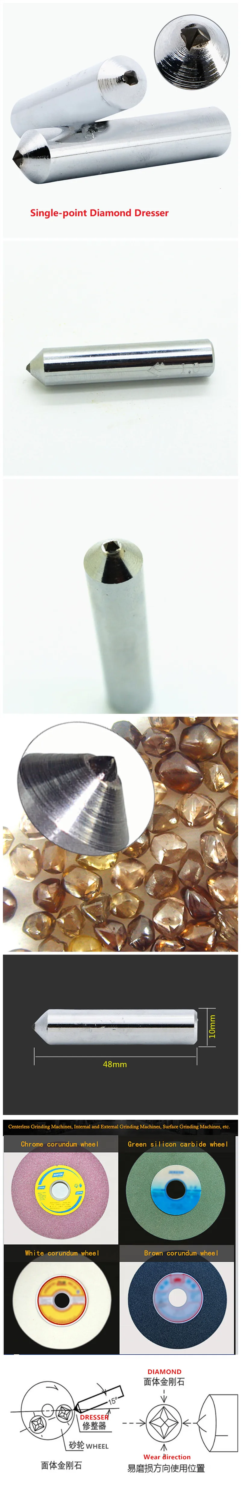 Natürliche Diamant-Schleifscheibe zum Formen und Schneiden von Steinen, Schleifstift-Werkzeug, Einzelpunkt-Schleifdüsen, Abrasivwerkzeuge – Detail 5