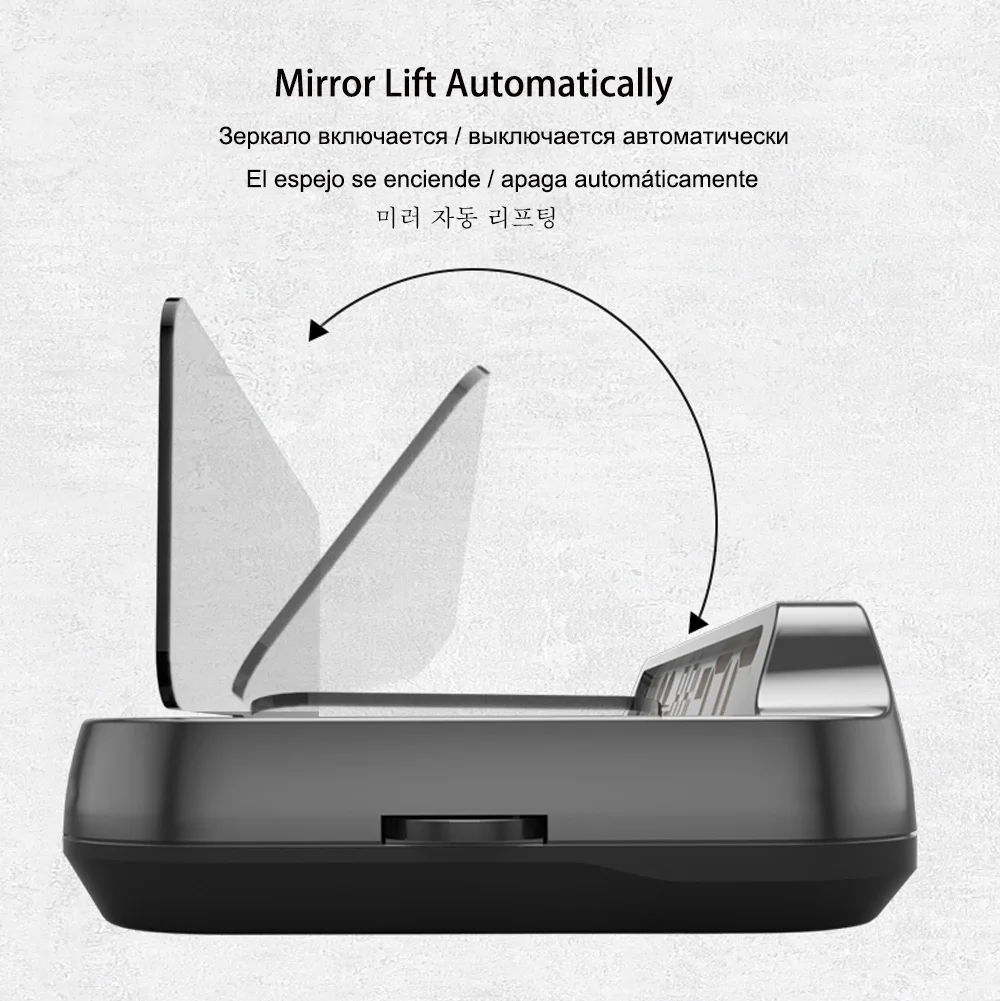 VJOYCAR Mirror Head Up Display MX10 Car HUD OBD2 Speed Projector On-board Computer Digital Security Alarm RPM Coolant Voltage