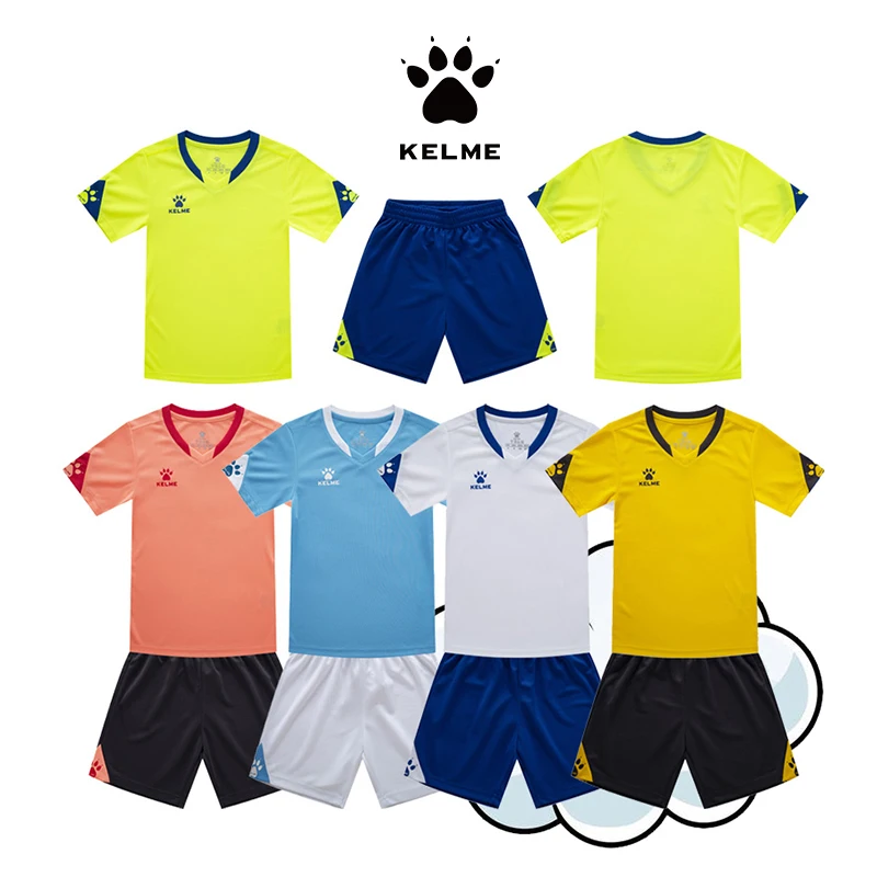 KELME Soccer Jersey Kids Football Uniform Summer Customized Training Suit Team Uniform Sportswear Child 3803099