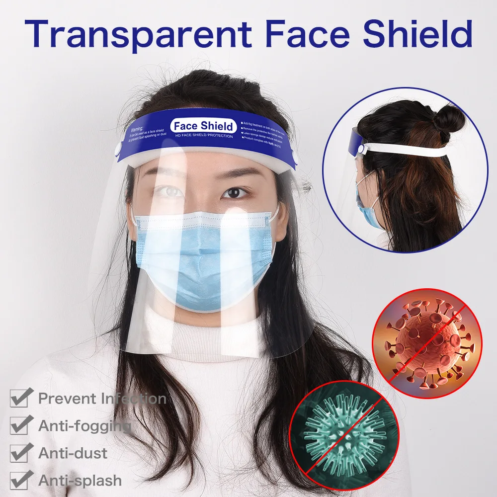 1 / 5/ 10 / 20PCS Disposable Face Shield Mask with Sponge Dental protective disposable mask design comfortable to wear