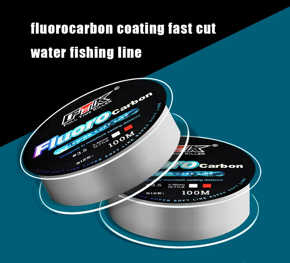 FTK 100m Fluorocarbon-Angelschnur 4.13-34.32LB Kohlefaser-Vorfachschnur Superweiche Schnur zum Fliegenfischen Pesca – Detail 5