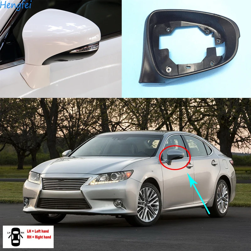 HengFei Car Accessories Rearview Mirror Frame For Lexus ES200 ES250 ES300H 2013~2017 Rearview Mirror Housing Reversing Frame