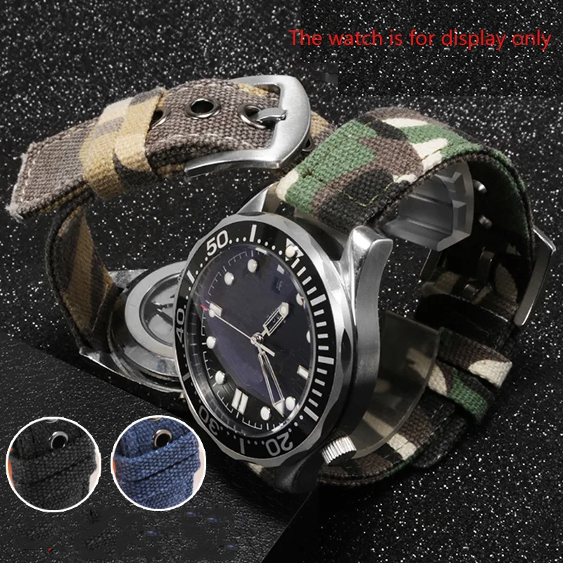 

Waterproof Nylon Strap Replacement Citizen Seiko Male's And Women's Canvas Watchband 18mm 20mm 22mm